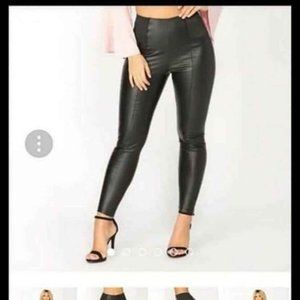 Brand New Pleather Fashion Nova Leggings.